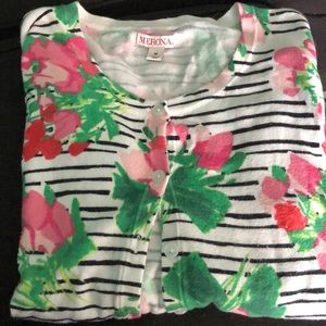 Floral Stripe Cardigan